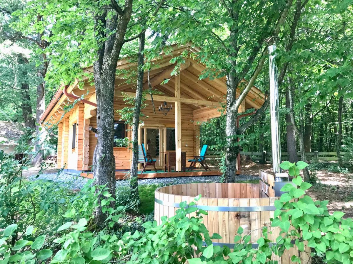 Blockhaus Chalet Mit Beheizbarem Badefass Und Infrarotsauna Auf Der Terrasse Oberschützen Eksteriør bilde