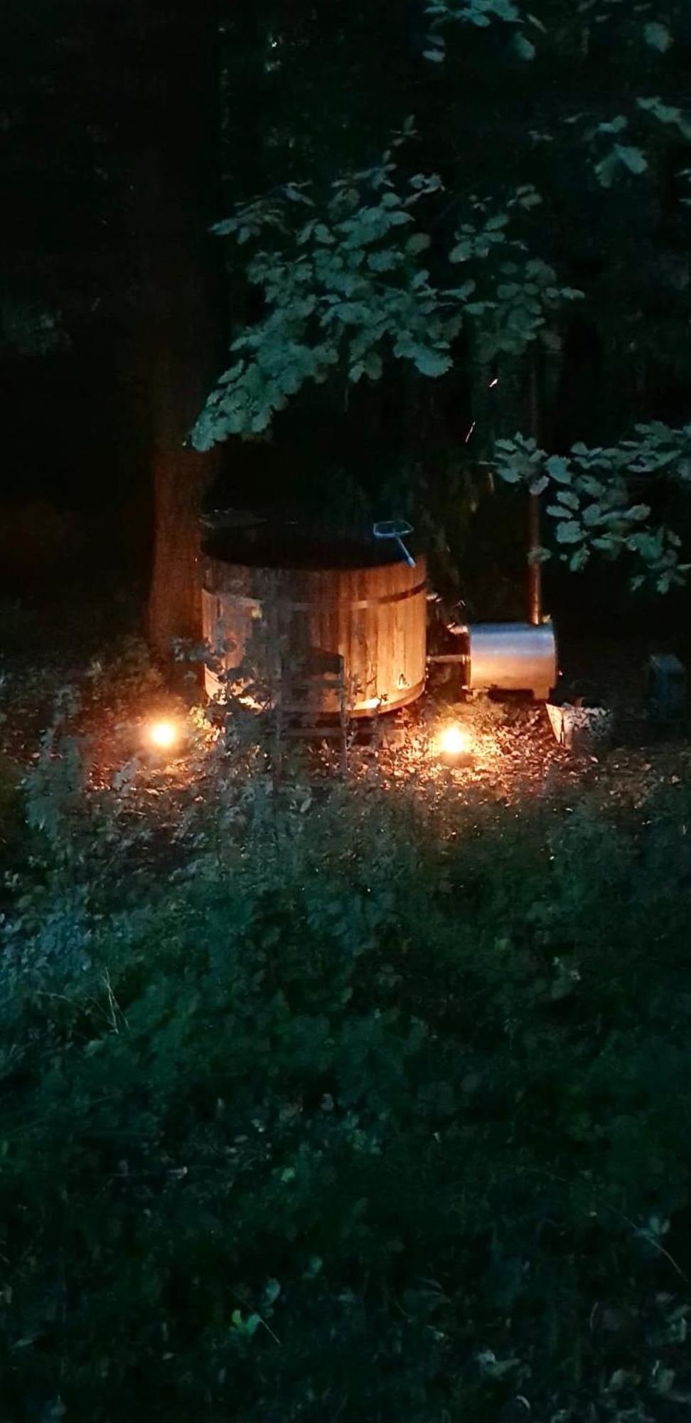 Blockhaus Chalet Mit Beheizbarem Badefass Und Infrarotsauna Auf Der Terrasse Oberschützen Eksteriør bilde